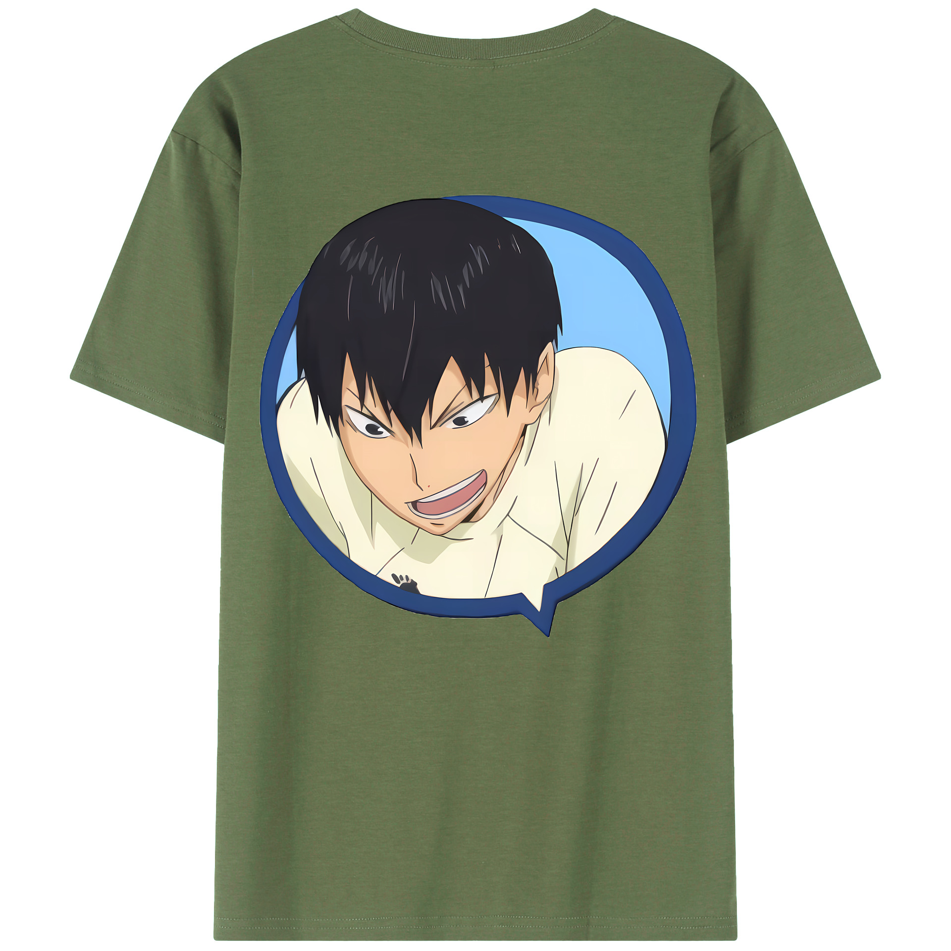 （画像用） ハイキュー!! Haikyu!! 綿100％ メンズ半袖Tシャツ（バックプリント） 通気性